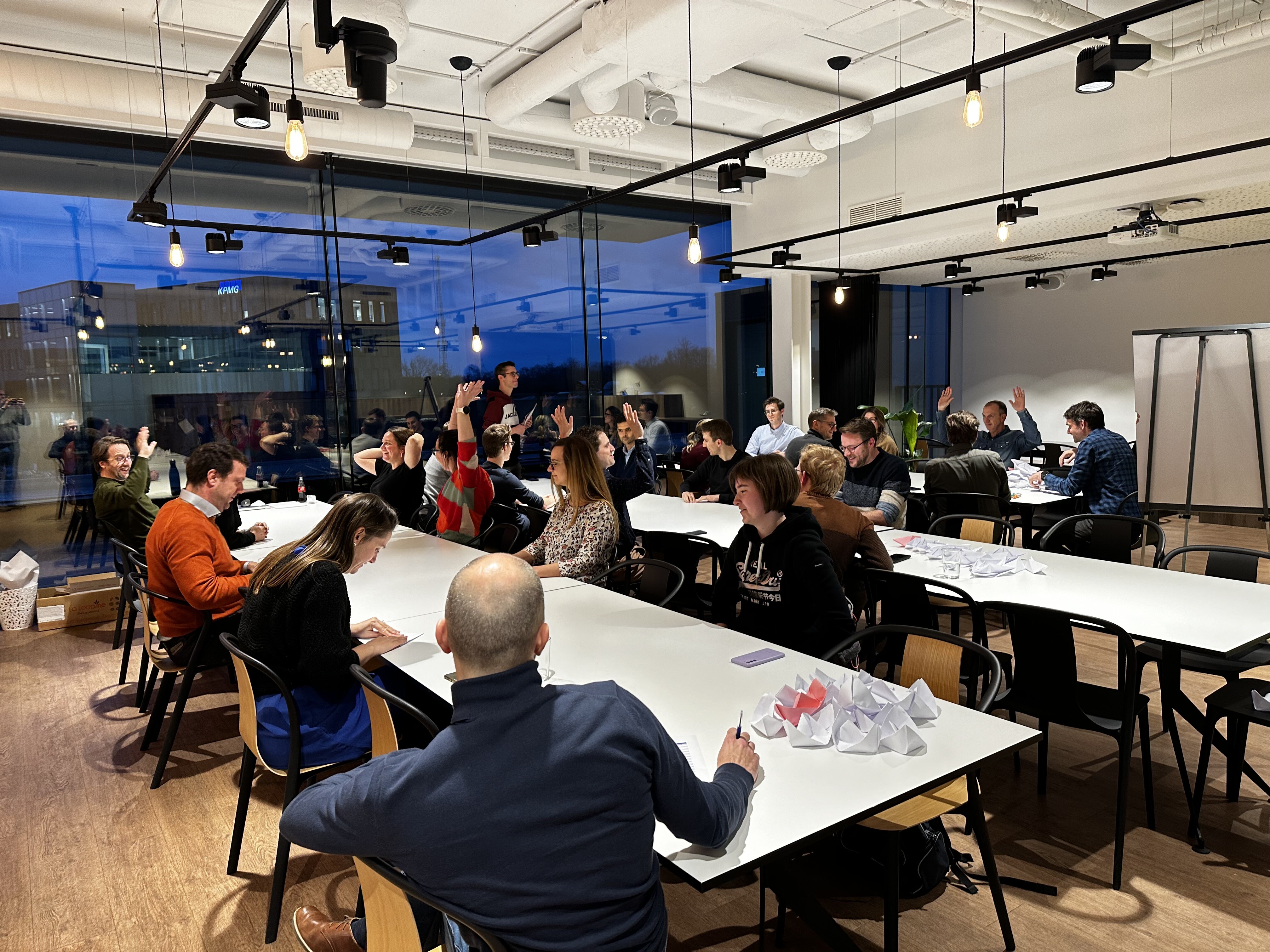 collega's in lunchroom plezier