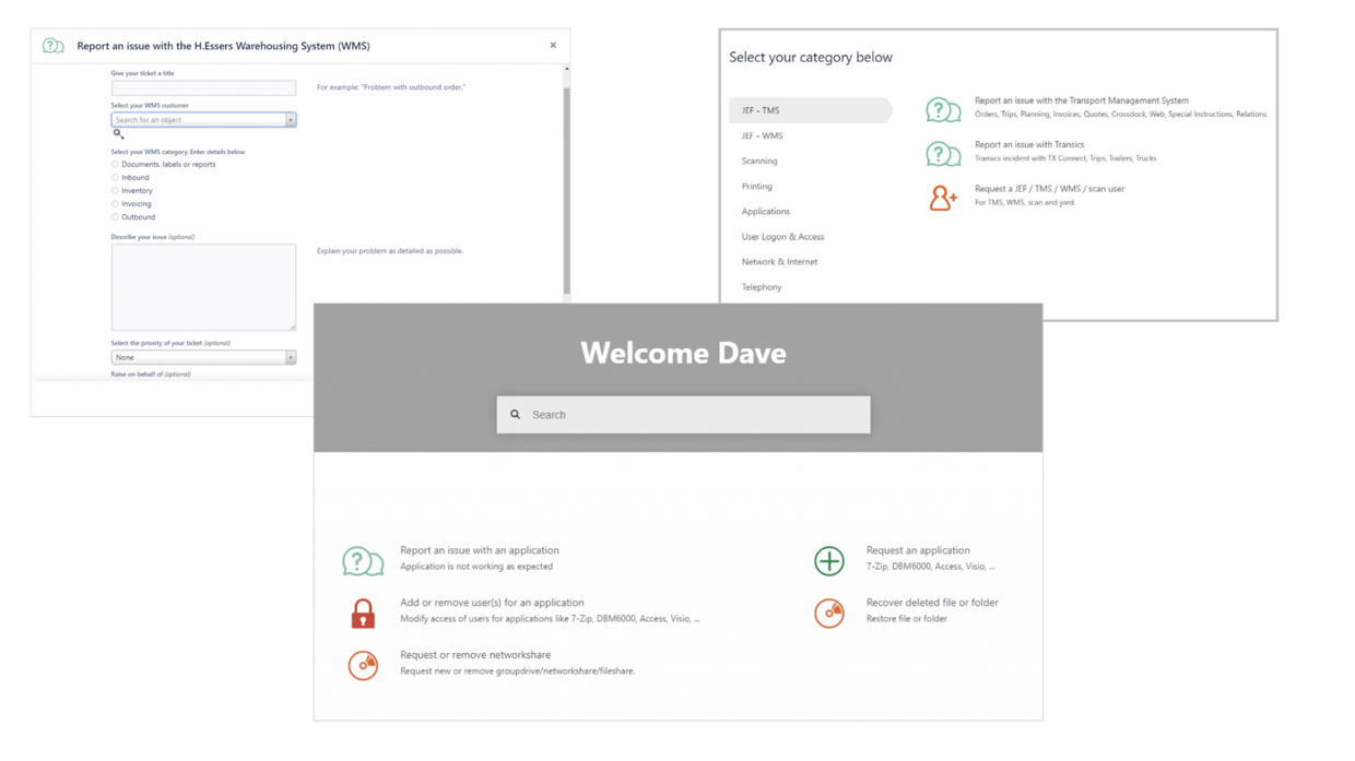 Visuals van de ITSM-servicedesk voor essers Visuals van de ITSM-servicedesk voor essers