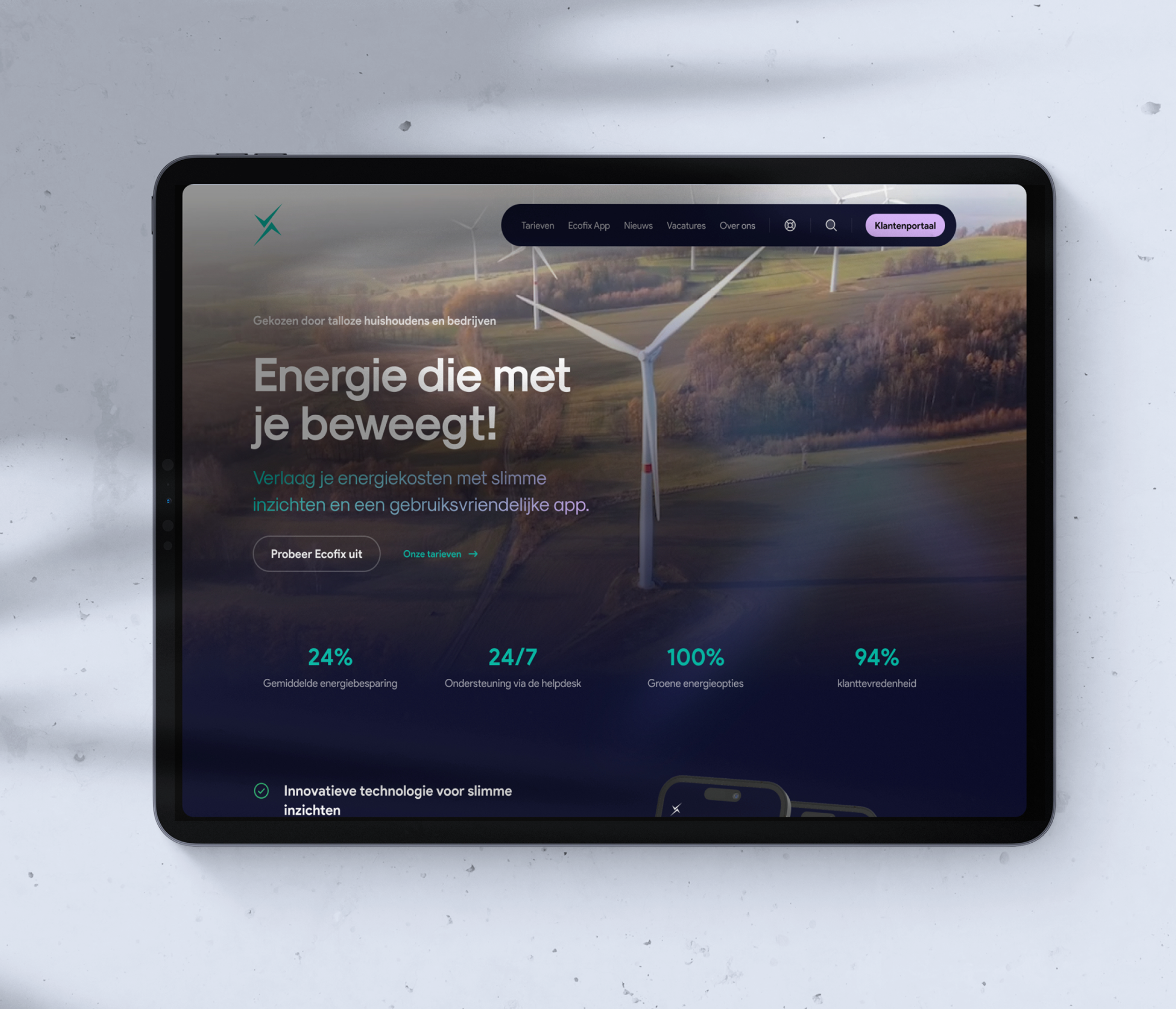 Website mockup ecofix