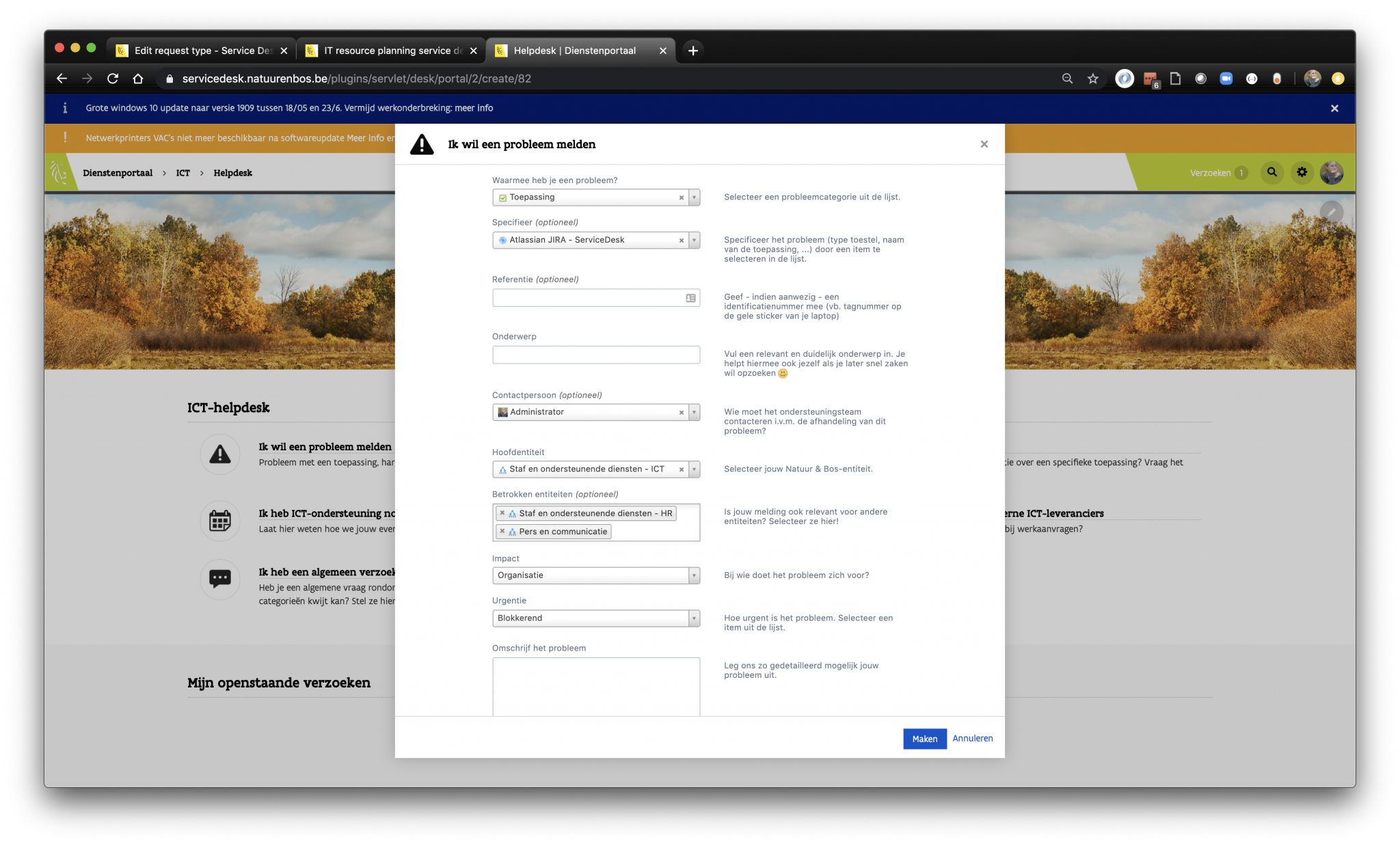 anb jira servicedesk ticket