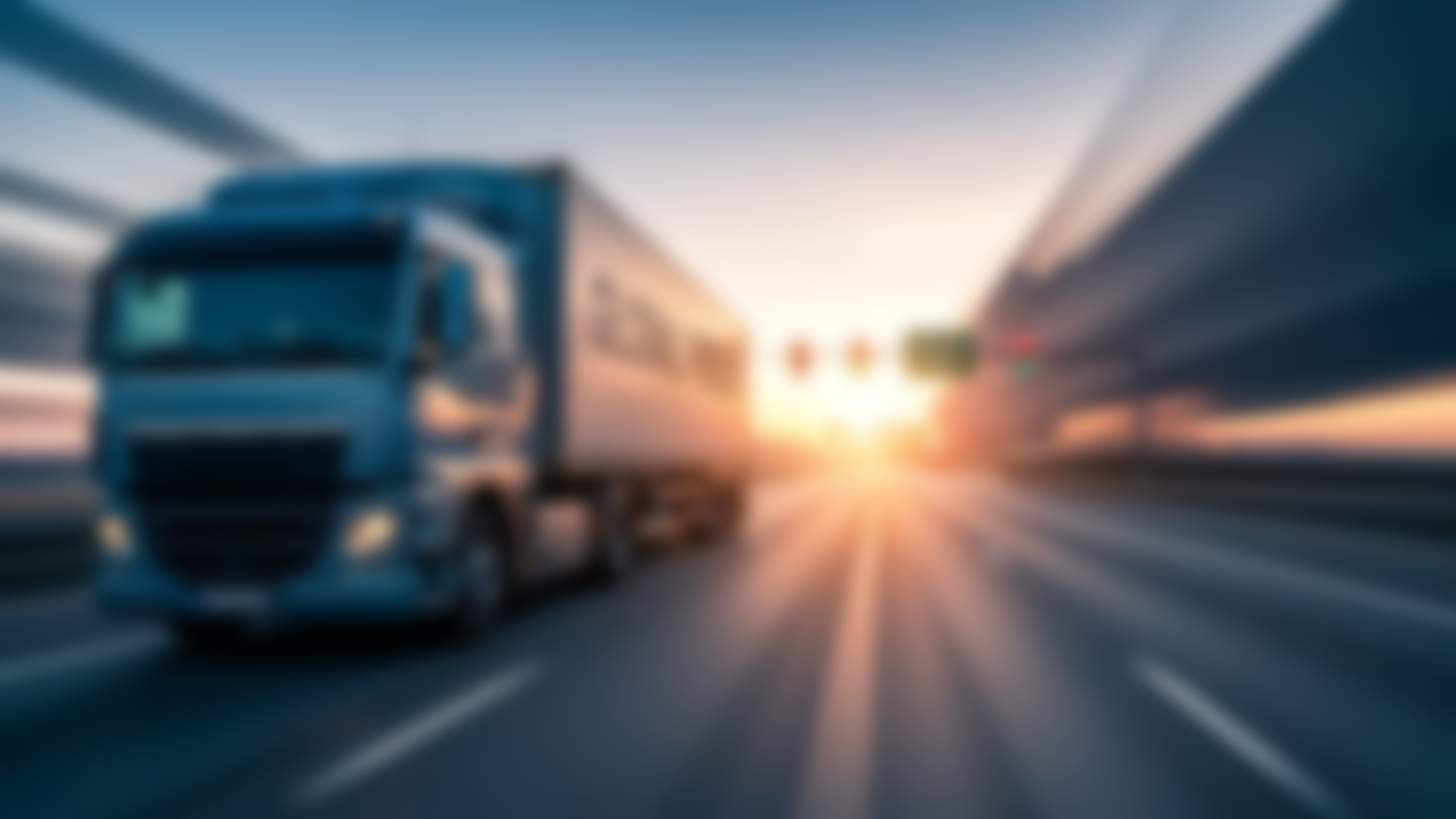 blurred truck on road