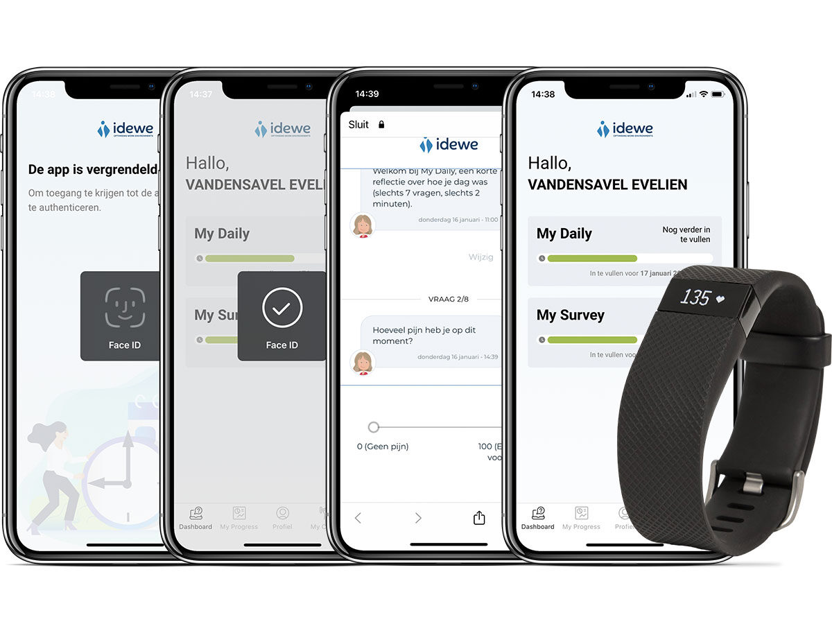 idewe mockups telefoon app