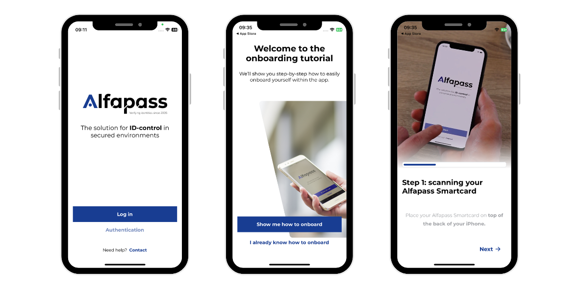 Mockups of mobile app