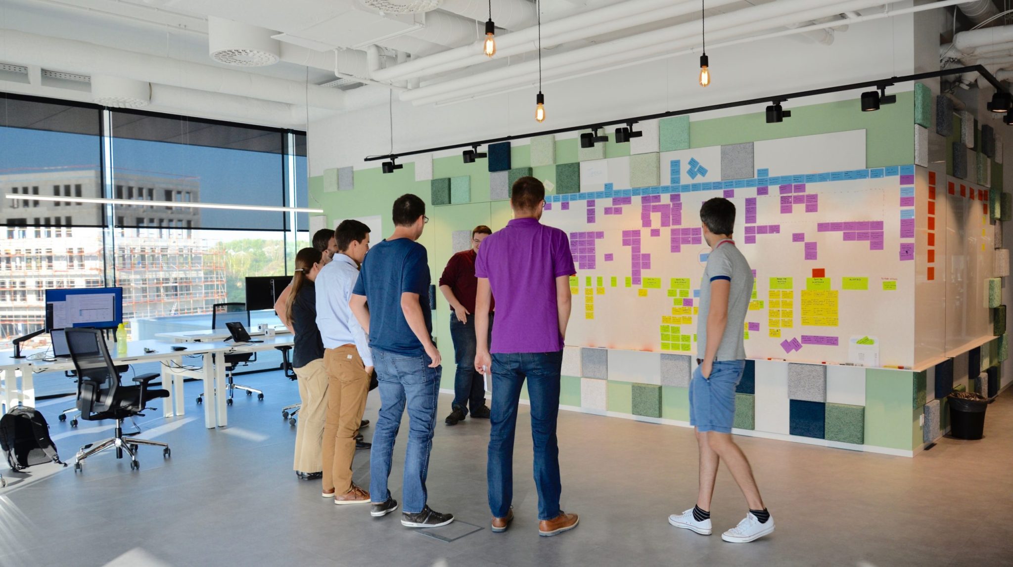 Team at Kanban Board
