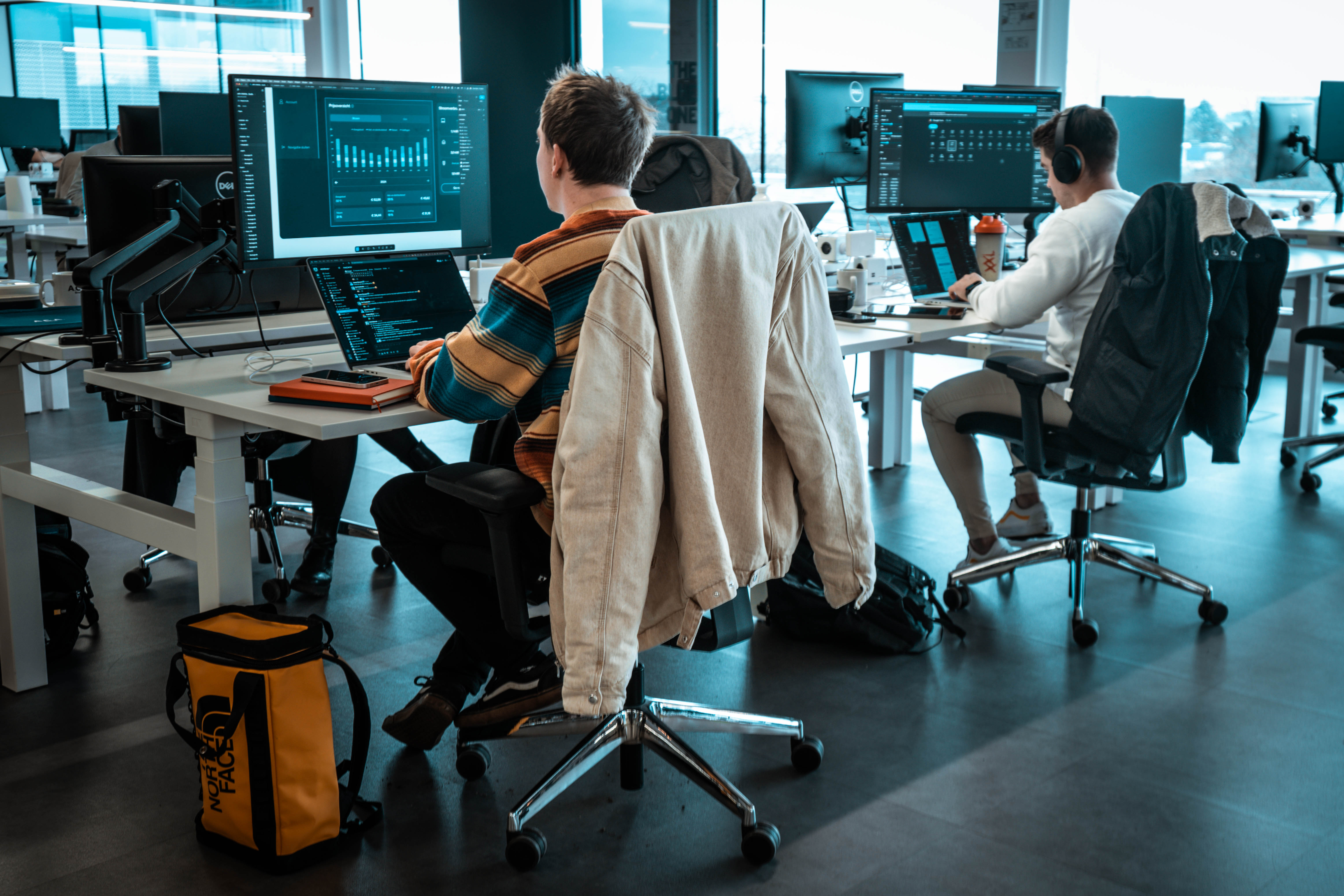 Product team co-creating digital solutions using data, research and real-time collaboration